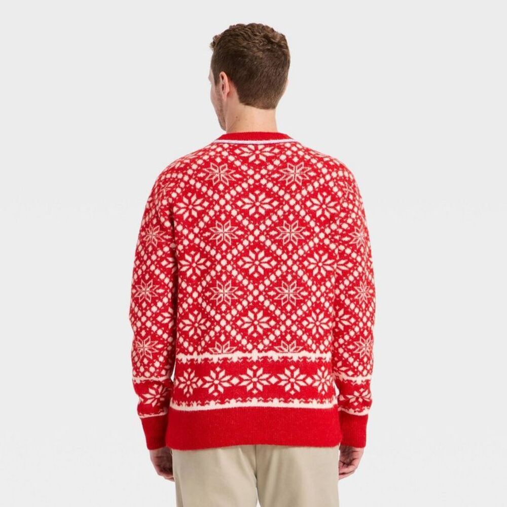 Open Box - Goodfellow & Co - Men's Fair Isle Sweater - Goodfellow & Red - Picture 2 of 3